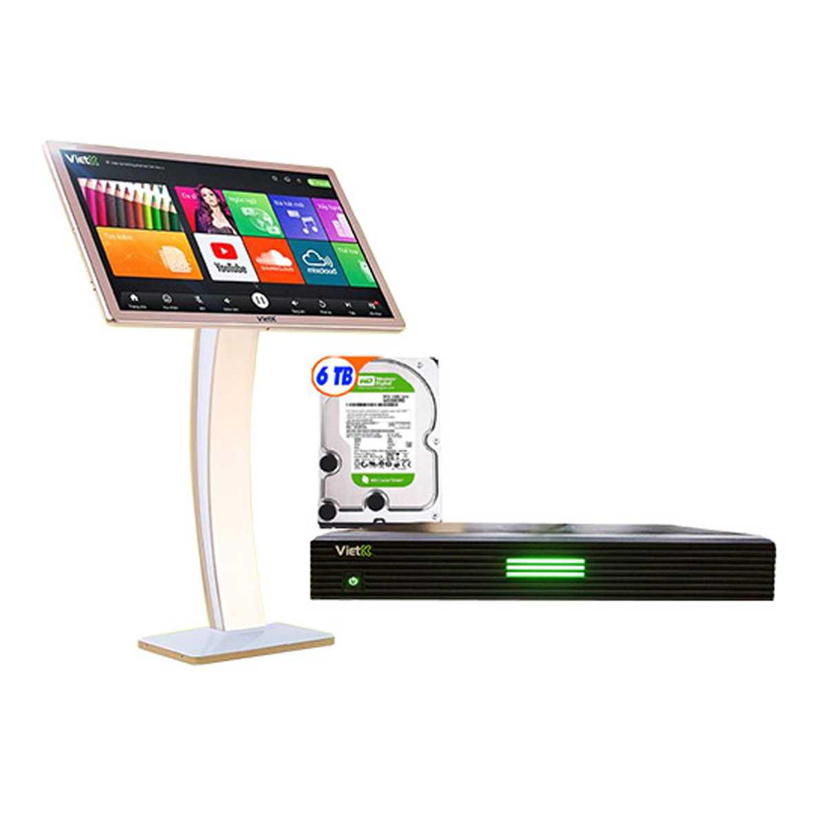 Combo Đầu VietK 4K Plus 4TB + Màn VietK 22 Inch